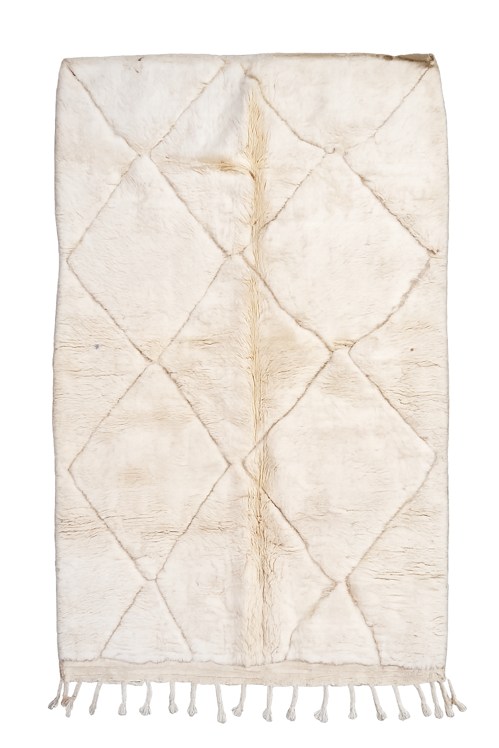 Aman, a plain ivory Beni Ourain Moroccan rug, 253 x 154 cm