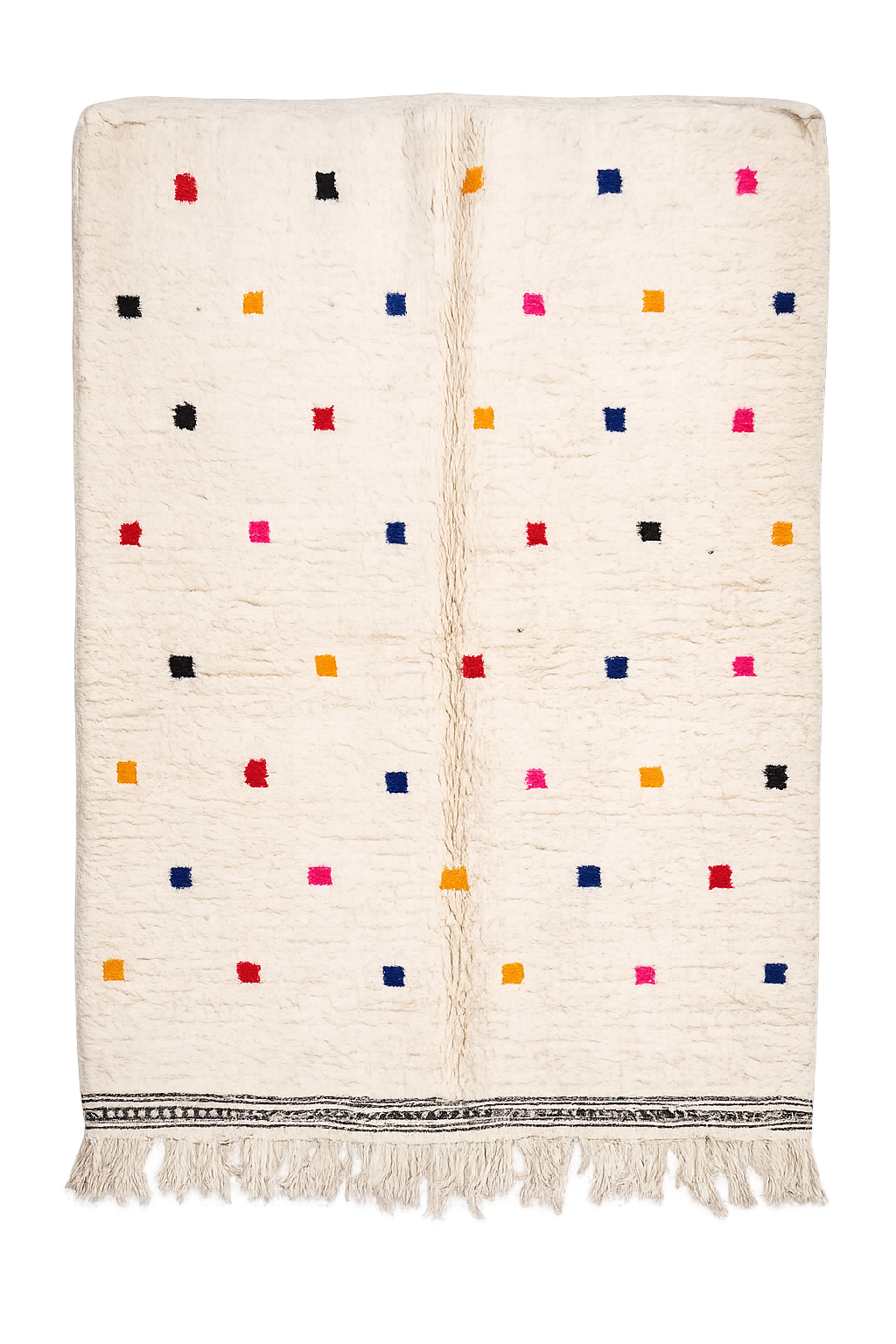Farah, a polka dot Beni Ourain Moroccan rug, 198 x 141 cm