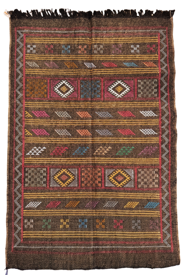 Sabra, a Moroccan cactus silk kilim, 150 x 100 cm