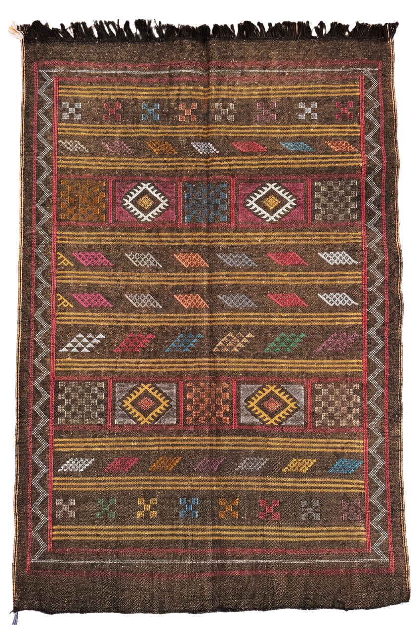 Sabra, a Moroccan cactus silk kilim, 150 x 100 cm